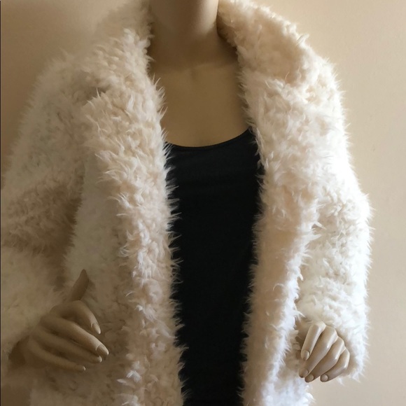 1 LEFT!  Faux Shaggy Open Front coat - Picture 6 of 8